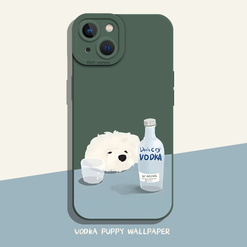 伏特加小狗手机壳趣味搞怪