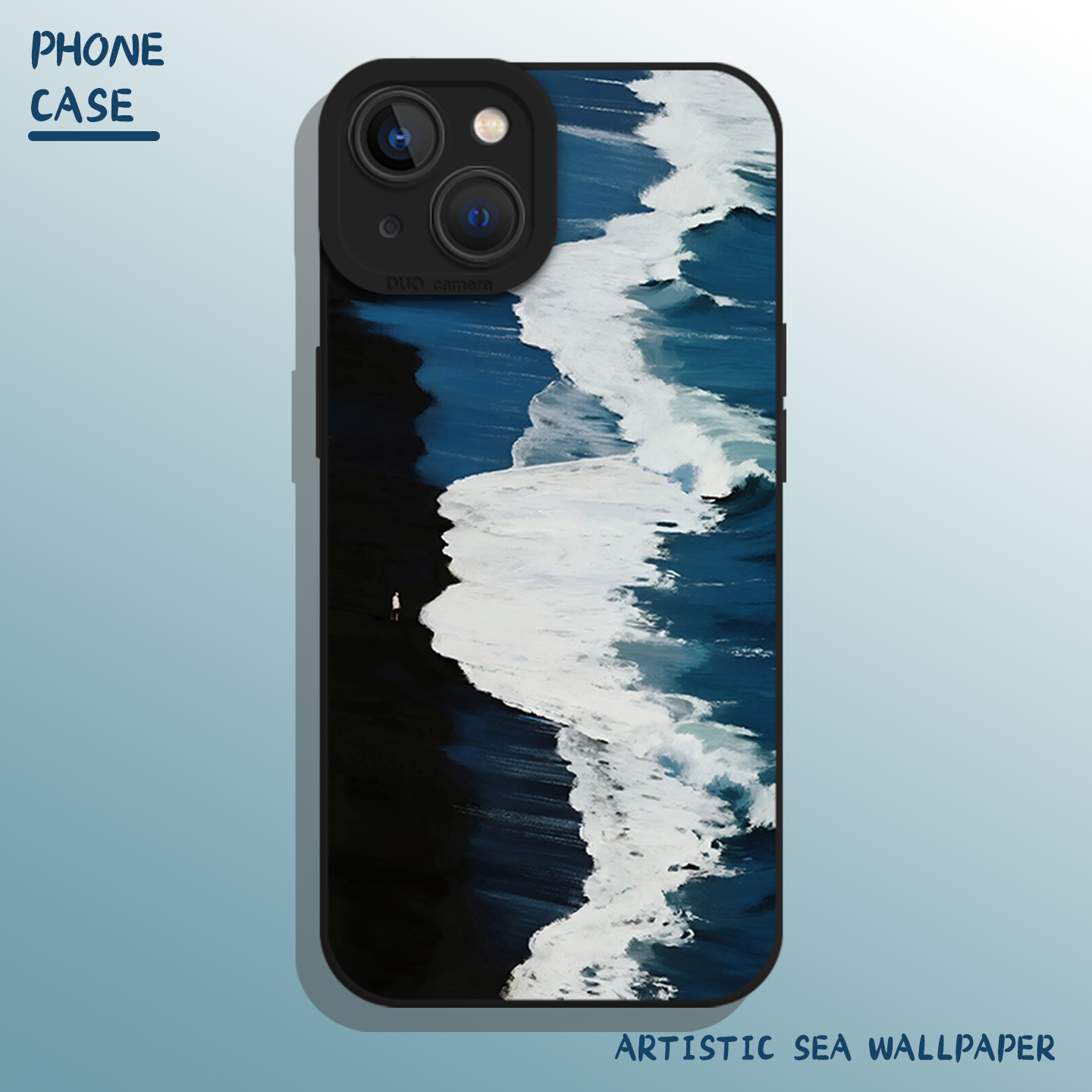 适用一加iqoo手机壳艺术大海