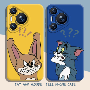 8荣耀200 100 猫和老鼠手机壳适用华为pura70情侣nova12趣味mate60pro卡通p50可爱40搞怪30汤姆和杰瑞11