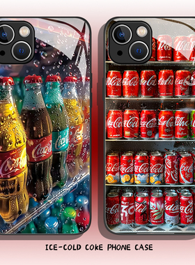冰镇汽水手机壳适用华为pura70可乐nova13冰箱mate60pro饮料p50夏天40夏日30新款12男11女10高级9荣耀300/200