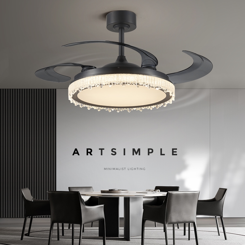 餐厅风扇灯2025新款一体吊灯现代