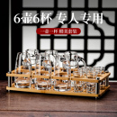 中式 家用小号一口杯二两分酒器带刻度饭店商用烈酒杯子 白酒杯套装