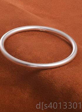 高档999纯9法银镯子银女手镯传承简约手环情侣小古众设计网红刻字