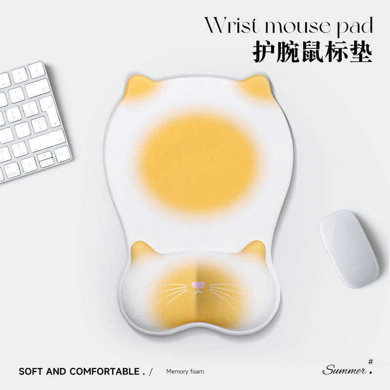 七叶草猫咪鼠标垫护腕