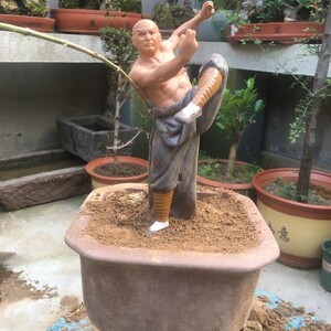 新款盆景摆件人物功夫鲁智深李小龙石湾公仔陶瓷人偶美女貂蝉武僧