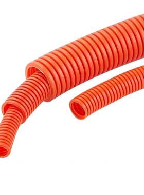 橙色波纹管PP阻燃彩色穿线蛇皮管红黄蓝绿汽车线束套管可供开口