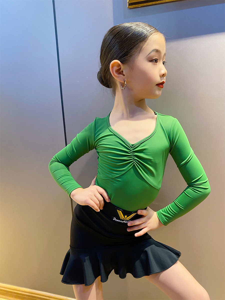 拉丁舞服女儿童夏练习服新款班服