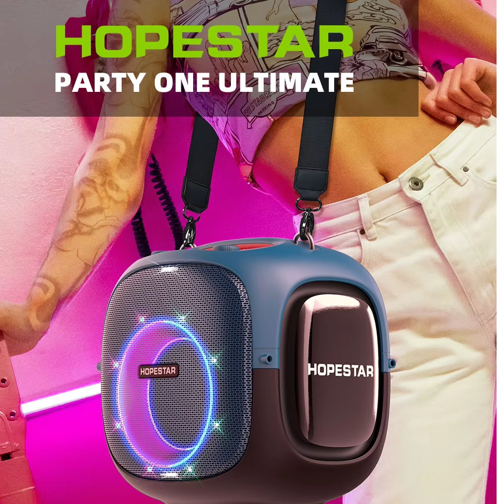 华达PARTY ONE ULTIMATE 240W大功率户外K歌双唛低音炮蓝牙音箱