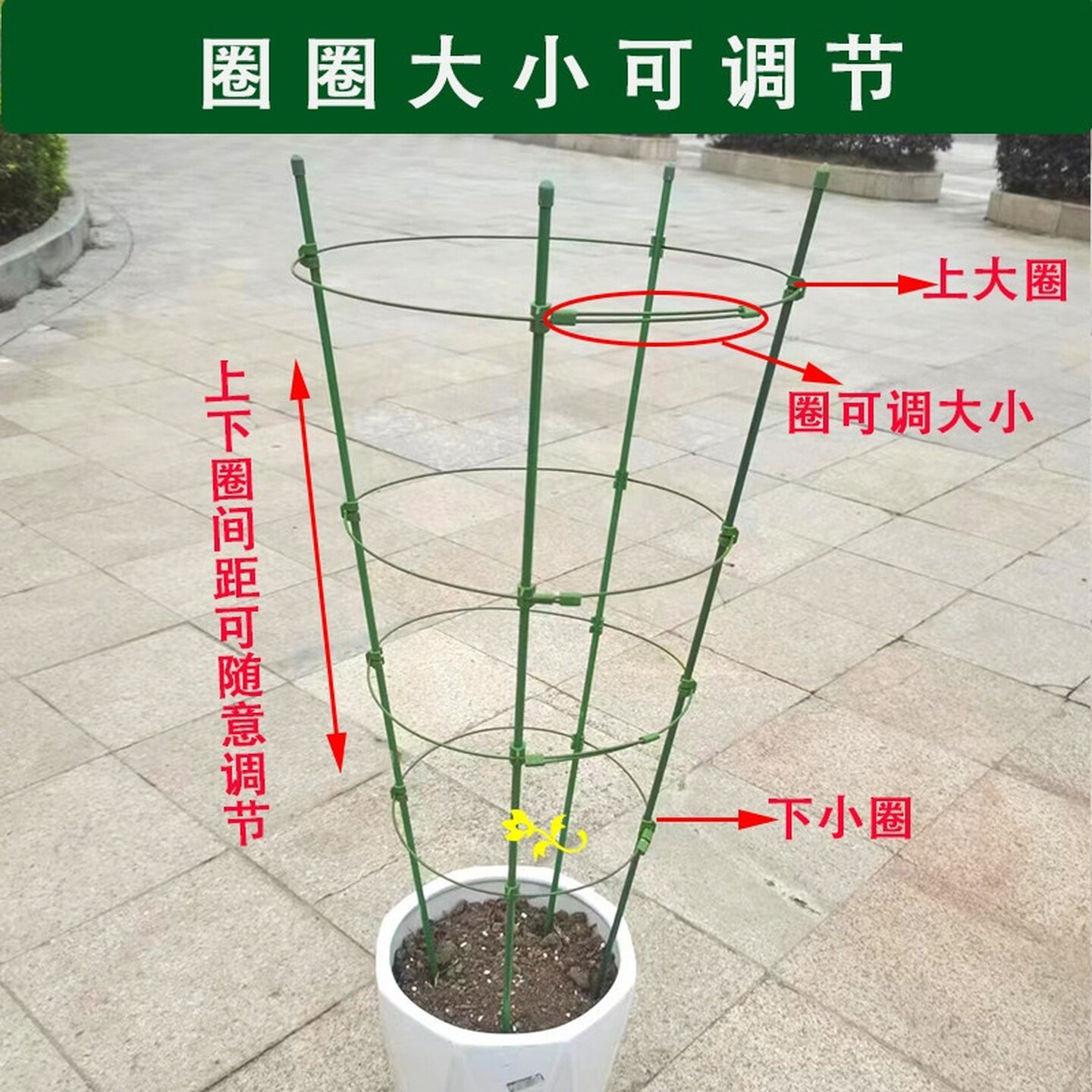 爬藤支架花架加粗盆栽金钱树昙花月季绿植专用固定花卉植物支撑杆