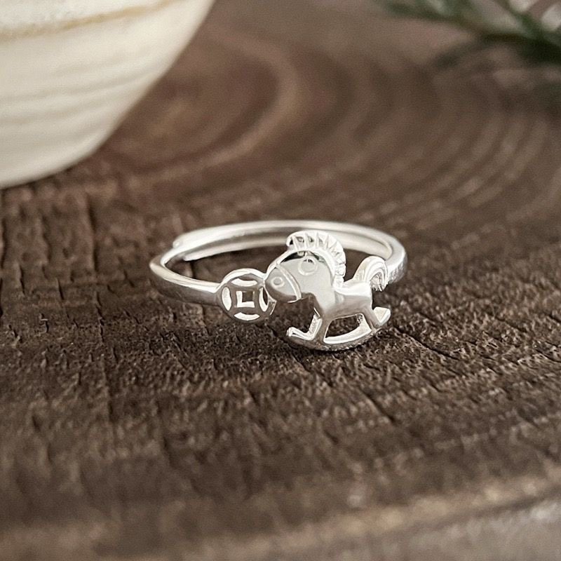 足银990马上有钱开口可调节女戒生肖马本命年亮面戒指送女友闺蜜,饰品/流行首饰/时尚饰品新,银饰戒指,淘宝优惠券,粉丝福利购,淘宝优惠卷