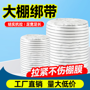 大棚压膜绳专用绷带温室大朋配件压膜线防风绳子纶丝高强度涤纶白