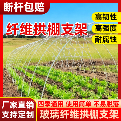 拱棚架新型玻璃钢纤维杆实心支架高弹性骨架秧苗豆角架保温支撑杆