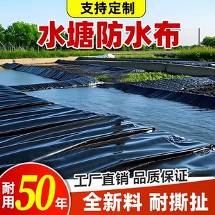 水塘防水布鱼塘防渗膜加厚抗老化蓄水池护坡养殖专用全新料塑料膜