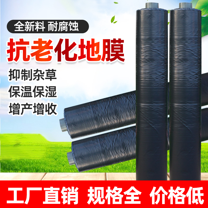 种菜地膜农用黑地膜抗老化薄膜除草地布保温保湿蔬菜果园种植加厚