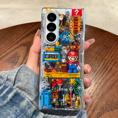 适用三星zfold7积木马里奥手机壳