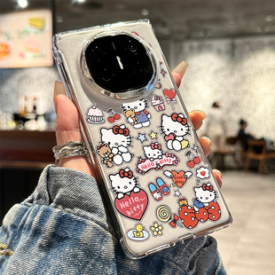 适用于华为matex6手机壳满屏Kitty酱matex5新款 可爱小众好看超火 透明xt高级感保护套x3超薄全包防摔x6典藏版