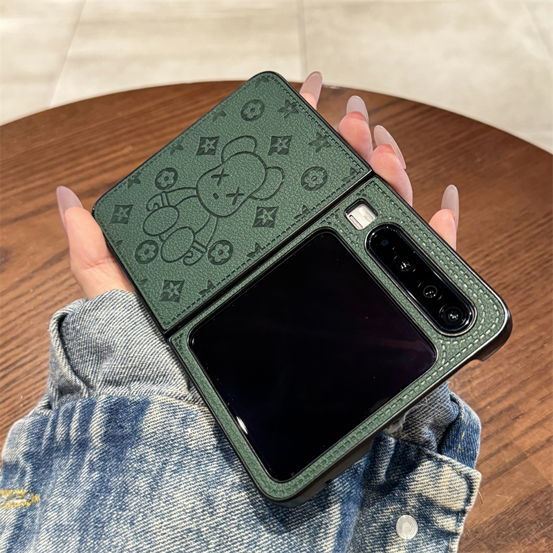 适用华为purax绿色暴力熊手机壳