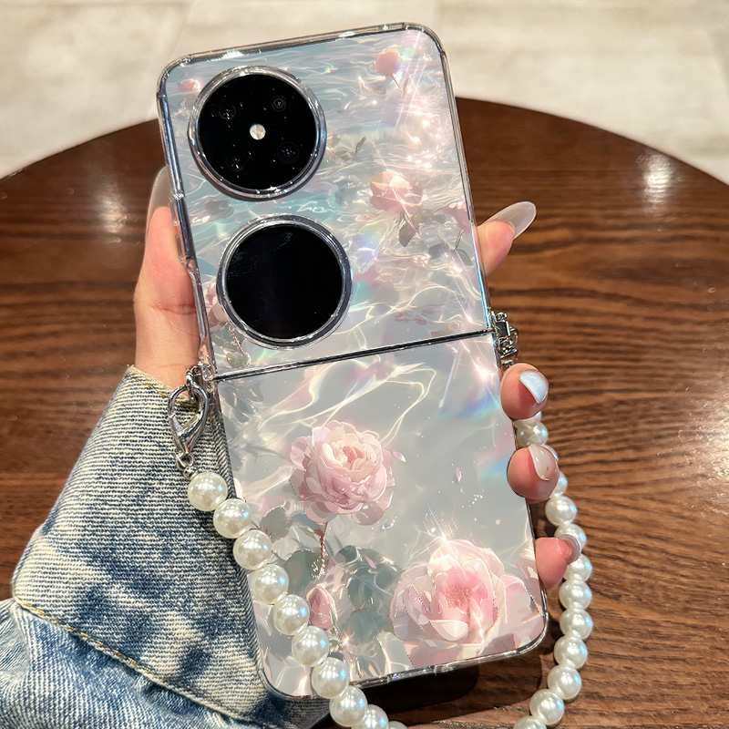 华为pocket2波光玫瑰手机壳