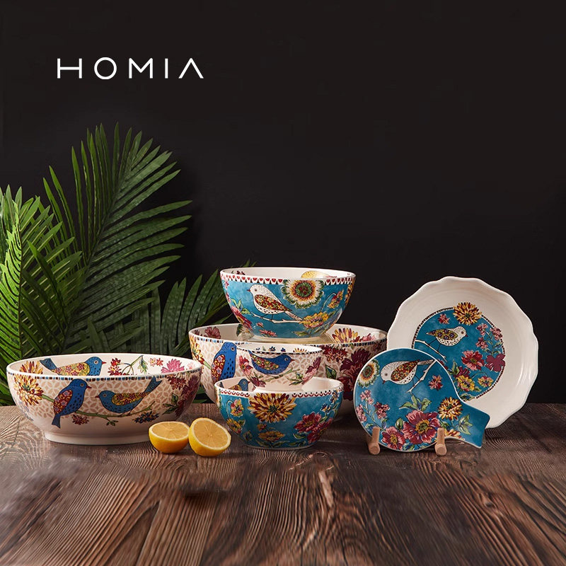 HOMIA蓝鸟花系列陶瓷餐具