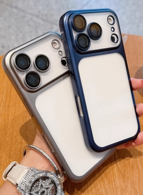 适用iPhone17promax手机壳轻薄苹果17air原机色17pro雾面磨砂保护壳电镀PC全包镜头膜17商务纯色哑光护镜防摔