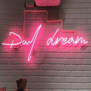led霓虹灯字母定制作发光字户外装饰ins玻璃管酒吧门头室内广告牌