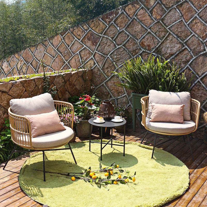 艾瑞 藤编桌椅三件套庭院阳台休闲桌椅户外桌椅家用花园茶几组合,住宅家具,桌椅套件,淘宝优惠券,粉丝福利购,淘宝优惠卷