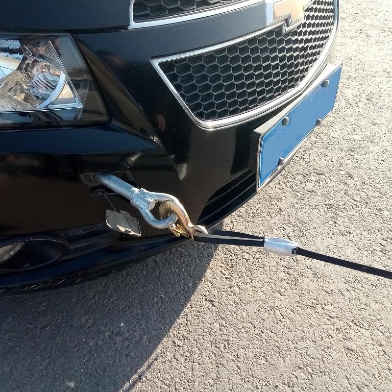 家庭汽车拖车绳防水纯钢丝5米旅行拖车钢丝拉车配件应急自救拖车