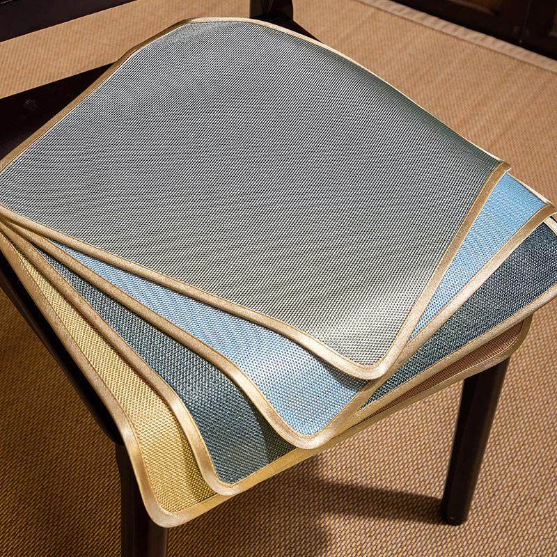 夏季款冰丝凉席坐垫屁垫夏天办公室透气凉垫实木防滑餐椅坐垫定制