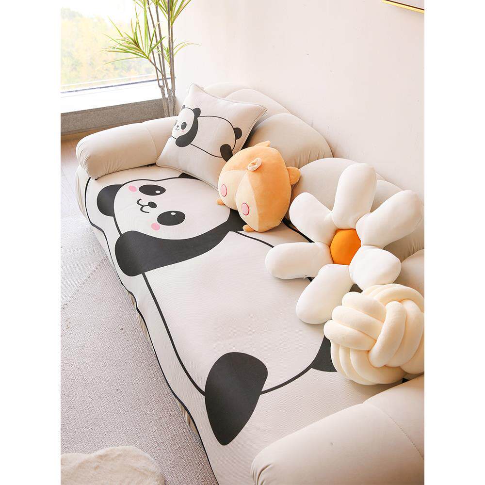 金武卡通沙发座垫夏季冰丝异形沙发座垫简约现代多功能沙发套套毛