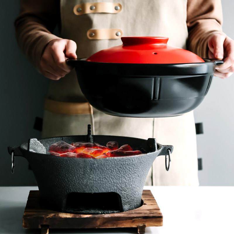 砂锅家用铸铁碳炉商用生铁木炭火炉小炉子打边炉烧炭炉煲汤小火锅
