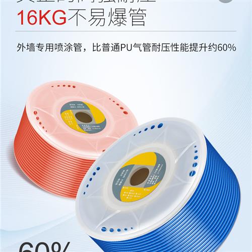 空压机气管高压软管10mm真石漆外墙喷涂管货车半挂车汽修风炮管