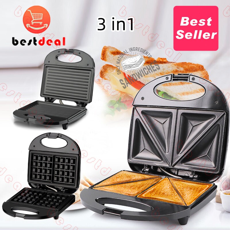 Sandwich maker waffle maker 三餐机明治华夫饼帕尼尼土司面包早