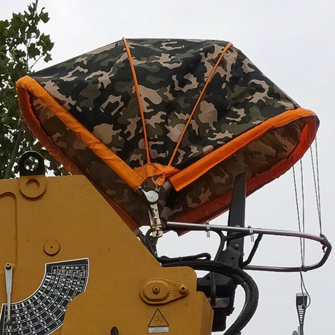 随车吊遮阳伞折叠车篷避雨棚户外铲车作业防晒吊车篷挖机工地专用