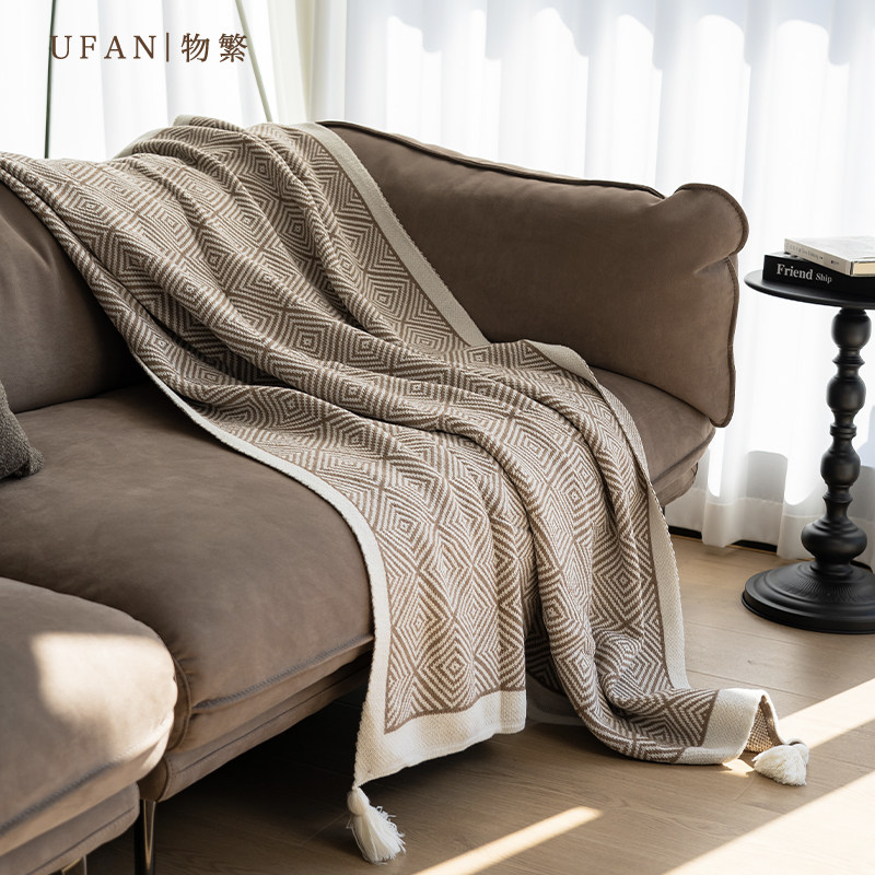 轻奢毛毯客厅意式沙发毯盖毯办公室头等舱航空毯床尾毯样板间搭毯,床上用品,休闲毯/毛毯/绒毯,淘宝优惠券,粉丝福利购,淘宝优惠卷