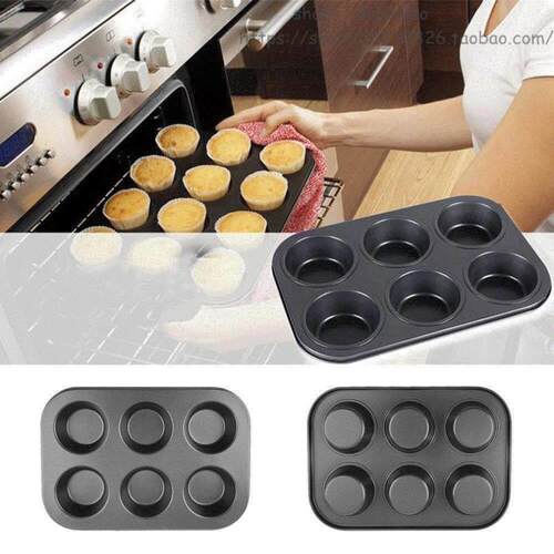 6 Cups/12 Cups Non-stick Cupcake Baking Tray Cup Cake Mold