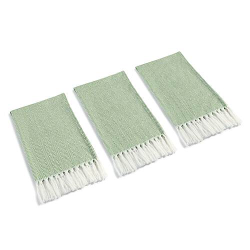 3 Pack Tassels Tea Dish Towel Bath Hand Towel全棉擦手巾
