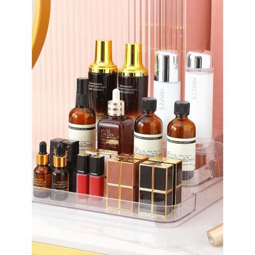 Transparent desktop cosmetic storage rack透明桌面化妆品收纳