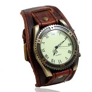 Hot Selling Vintage Cow Leather Bracelet Watch Men Women Wri