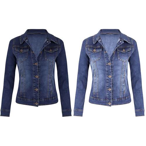 Stretch denim jacket for a short slim-fit locomotive弹力外套