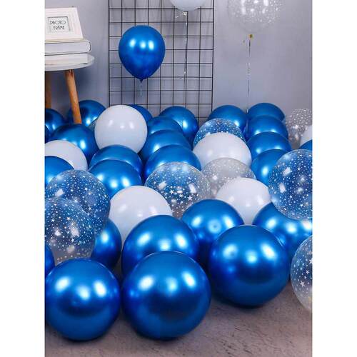 Balloon balloons decorate the scene set the birthday party
