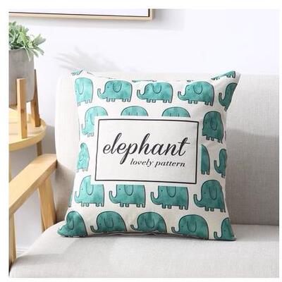 pillowcase pattern blue polyester throw pillow cushion cover