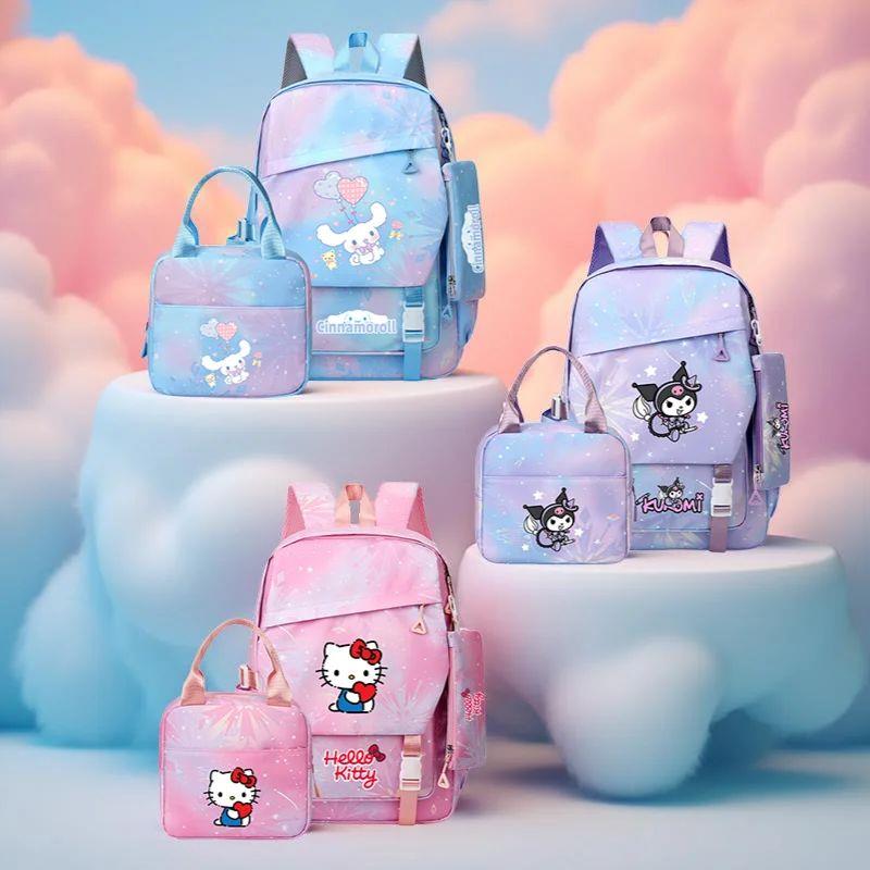 3pc Cute Backpack Set - Kuromi Hello Kitty Cinnamoroll Backp