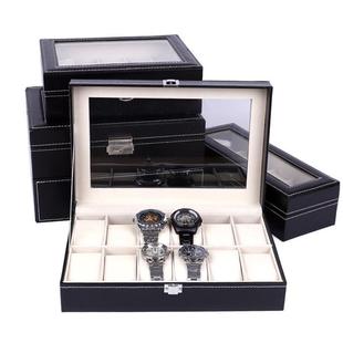 Clock Watches Jewelry Boxes Case Leather Watch Box Case