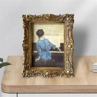 Antique Gold Photo Frame Picture Holder Wall Desktop