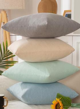 sofa pillow pillow backrest cotton cushion cover plaid pillo