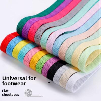 1Pair Flat Shoelaces for Sneakers Fabric Shoe laces White