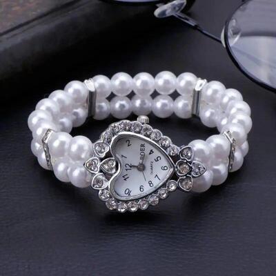 Fashion Women Watch Clock Women Casual Wristwatches Pearl Be