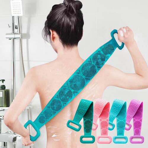 back scrubber bath shower mesh sponge body brush wash puff