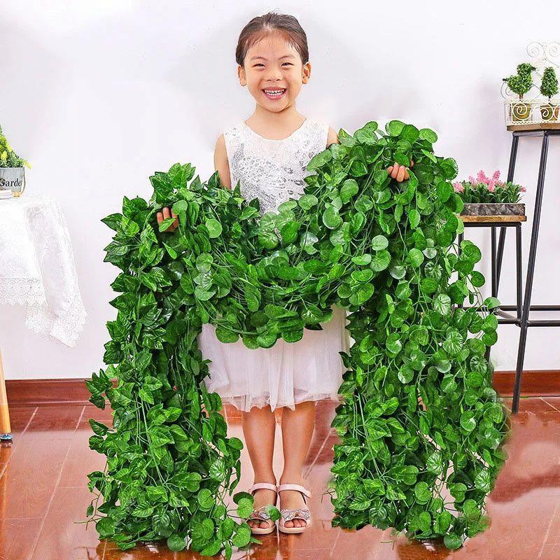 6pcs Artificial Ivy Leaves Plants Garland Plant Vines Fake F