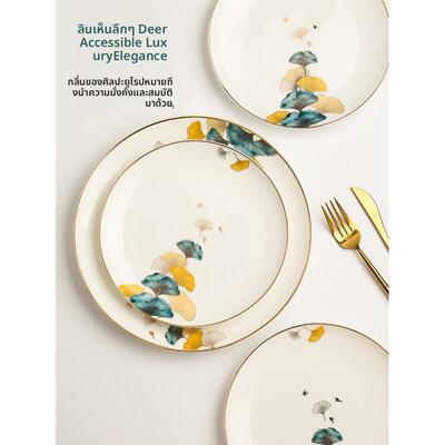 Dinner Plates ceramic steak plate web Porcelain盘 Ware White